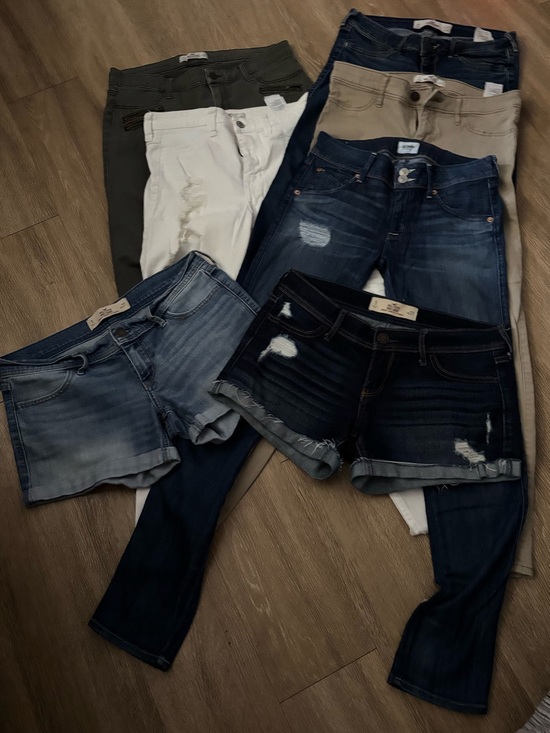 Hollister Denim - Hollister Jeans & Shorts Bundle Womens Size 27 Lot 7 Distressed Denim box d